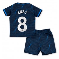 Dječji Nogometni Dres Chelsea Enzo Fernandez #8 Gostujuci 2023-24 Kratak Rukav (+ Kratke hlače)